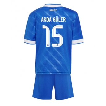 Real Madrid Arda Guler #15 Maglia Gara Terza Repliche 2025-26 Bambino Maniche Corte